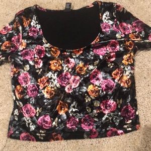 FLORAL VELVET SHIRT
